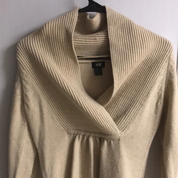 H&M Khaki Long Sleeve Dress Coat XS - Picture 2 of 5
